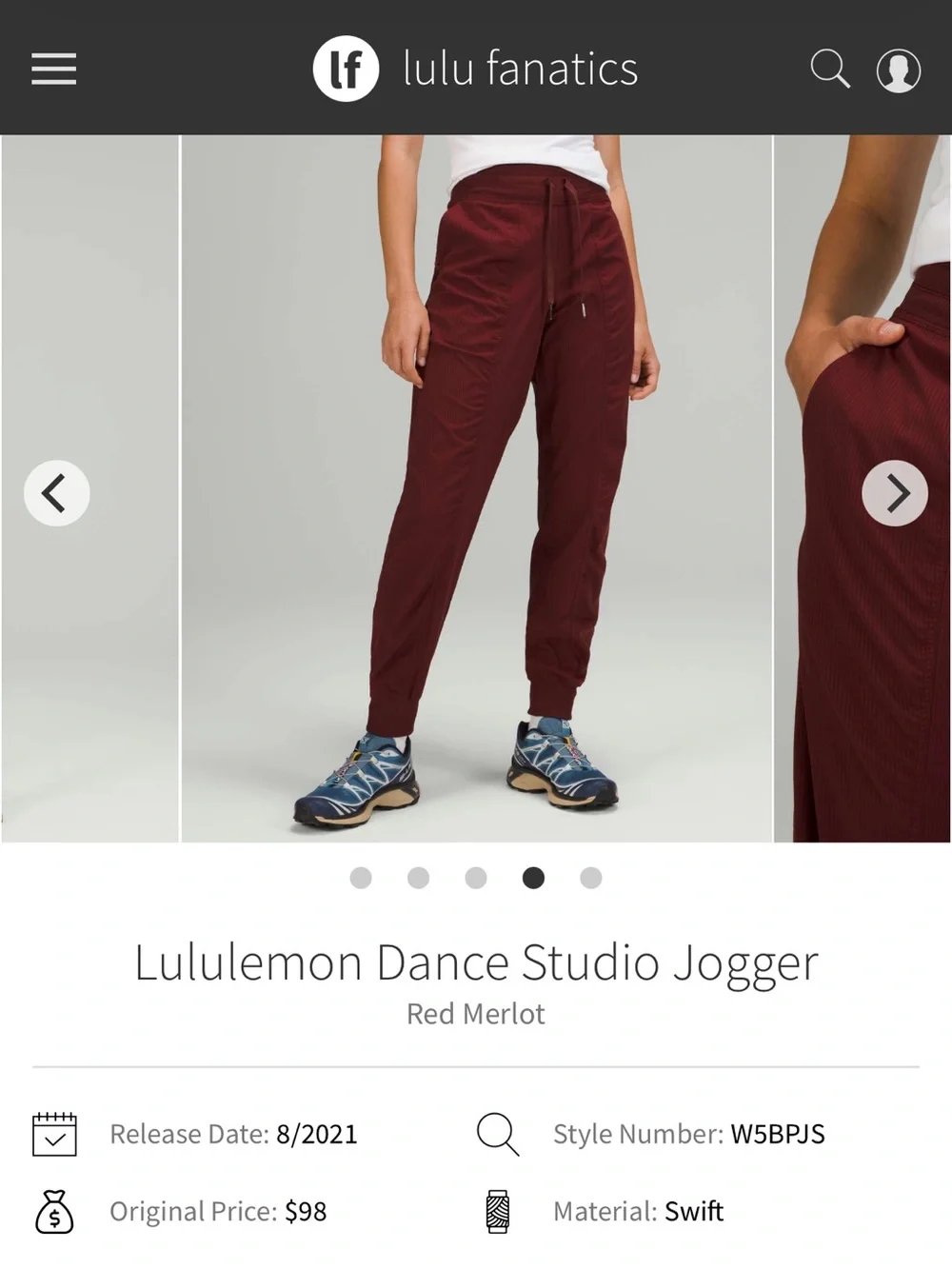 lululemon Dance Studio Jogger size 0